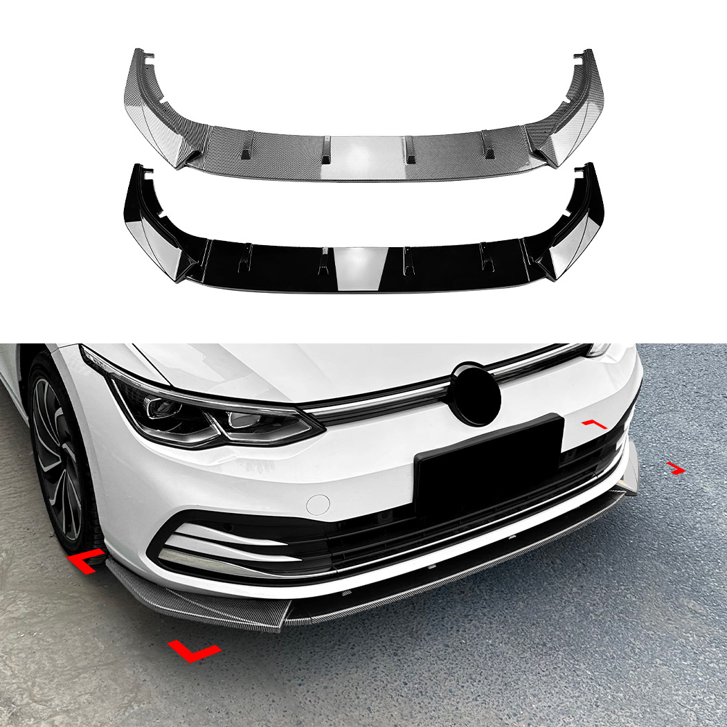 适用大众高尔夫8 Golf MK8标准版Pro 2020-2024前杠前铲前唇改装