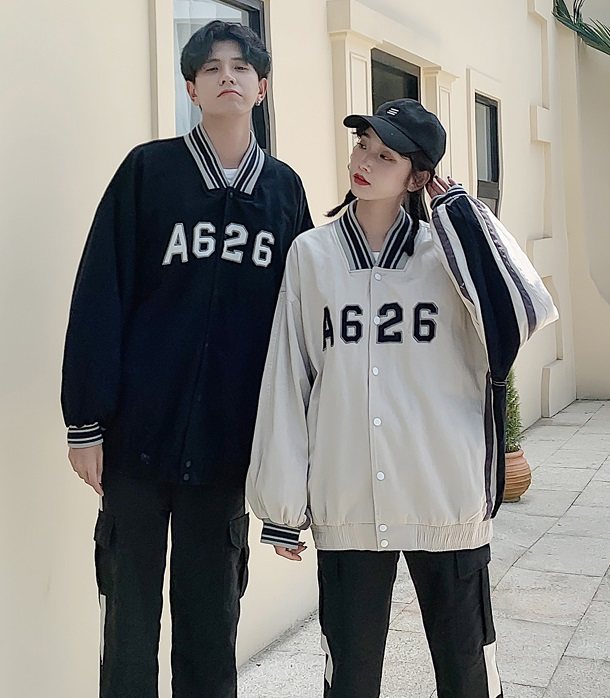 情侣装外套男女ins潮套装两件套学生棒球服2022圣诞新款学院复古