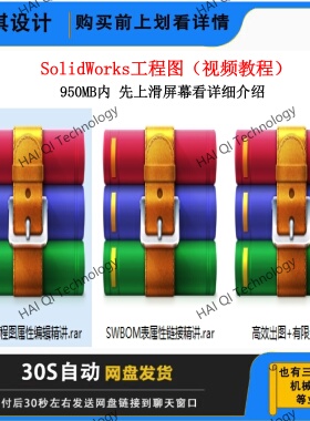SolidWorks工程图设计教程SolidWorks视频教程SW出图SW工程图出图