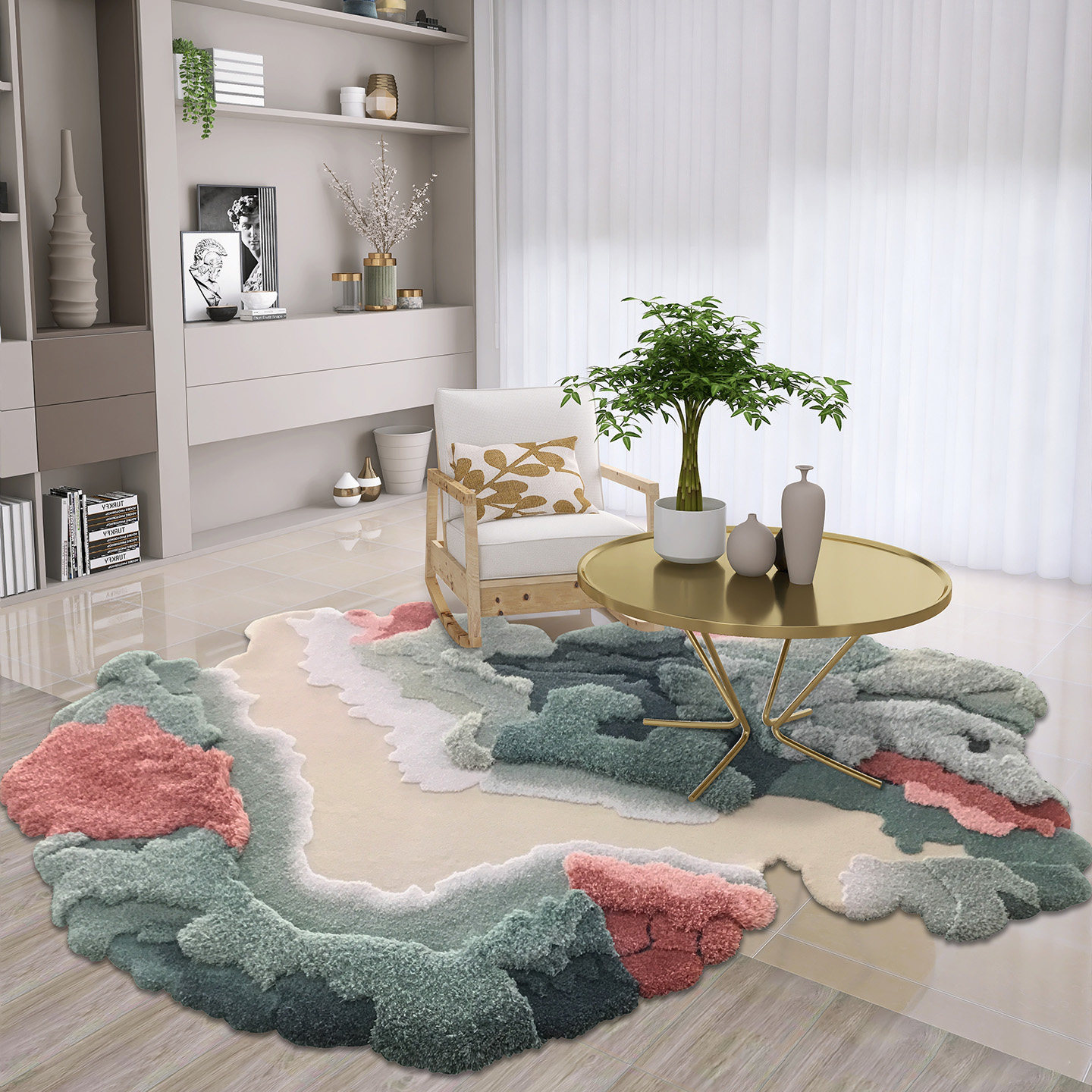 木兰精品艺术地毯客厅高级别墅现代小众设计师定制手工羊毛卧室毯,居家布艺,地毯,淘宝优惠券,粉丝福利购,淘宝优惠卷