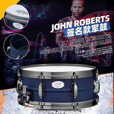 TAMA官方旗舰店JR1455签名款军鼓钢腔小军鼓14寸John Roberts签名