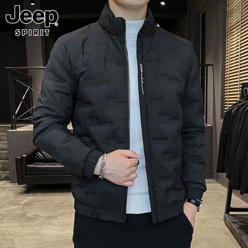 JEEP LIGHT DOWN JACKET MENS WINTER SHORT THICKENED WARM TOP HANDSOME DUCK DOWN JACKET MENS