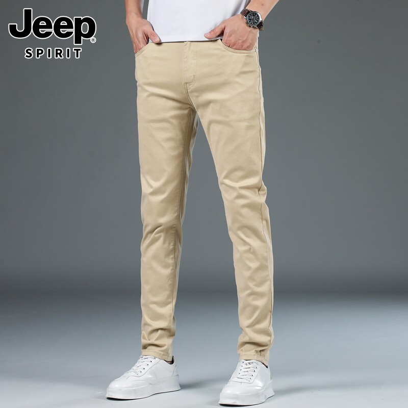 JEEP SPIRIT JEANS MENS SPRING LOOSE STRAIGHT LEG BUSINESS TROUSERS TREND HANDSOME CASUAL PANTS MEN