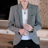 Мужской костюм для отдыха, пиджак классического кроя для школьников, куртка, в корейском стиле