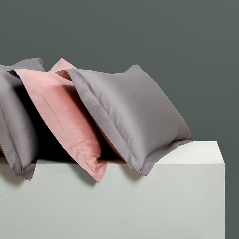 A类全棉枕套家用长绒棉100%纯棉48x74cm高级感简约纯色枕套一对装