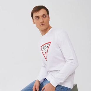 休闲百搭上衣 圆领卫衣长袖 GUESS2025新款 男士