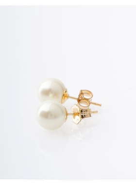 misaki摩纳哥品牌 7mm珍珠耳钉 代购 镀金