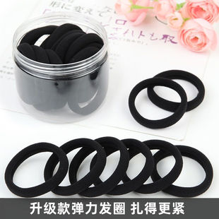 头绳扎头发圈黑色加厚加粗马尾高弹力胶圈皮套发绳女生成人橡皮筋