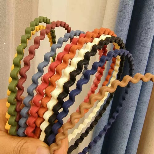 洗脸不会掉专用发箍压发条女发捆碎发大波浪发箍洗头黑色精品发圈