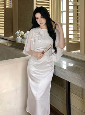 2026夏季新款改良新中式女装小众飘逸宴会设计感连衣裙女D7985