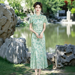 有里布2026夏季新款女新中式轻奢高级感洋气日常少女连衣裙D6220
