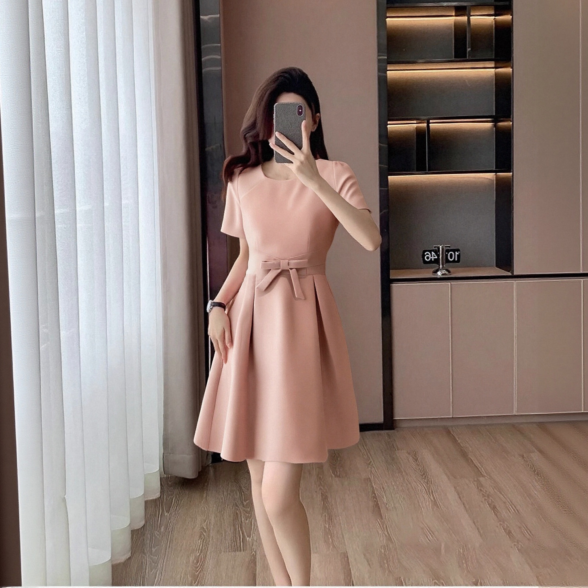 有里布法式小众设计感气质连衣裙女夏季新款洋气收腰长裙D2044A