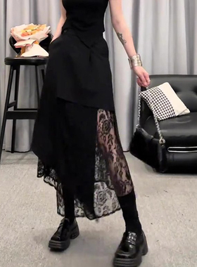 2026夏季新款时尚不规则中长款裙子时髦半身裙小众通勤D1179