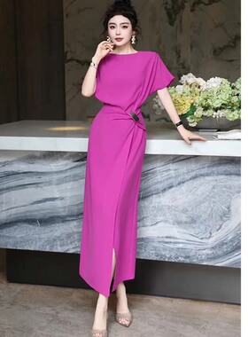 2026夏季新款女法式小众轻奢气质修身显瘦设计感洋气连衣裙D7515