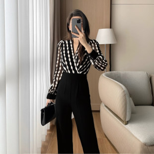 百搭高腰连身连体衣女D3132 气质显瘦时尚 2026早春新款 女士连体裤