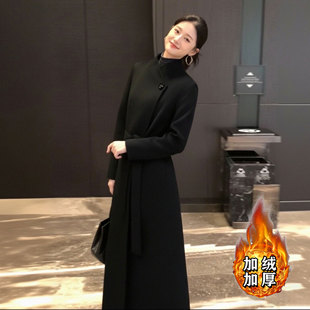 2026冬季新款加棉加厚含腰带中长款女外套收腰气质大衣QY0182A
