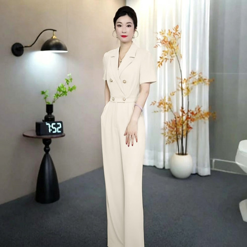 2026夏季新款高级感高腰时尚轻奢显瘦气质通勤百搭连体裤女D8529