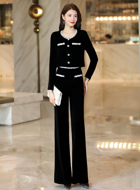 2025秋季网红炸街时尚洋气气质炸街小香风减龄爆款套装JT0040A