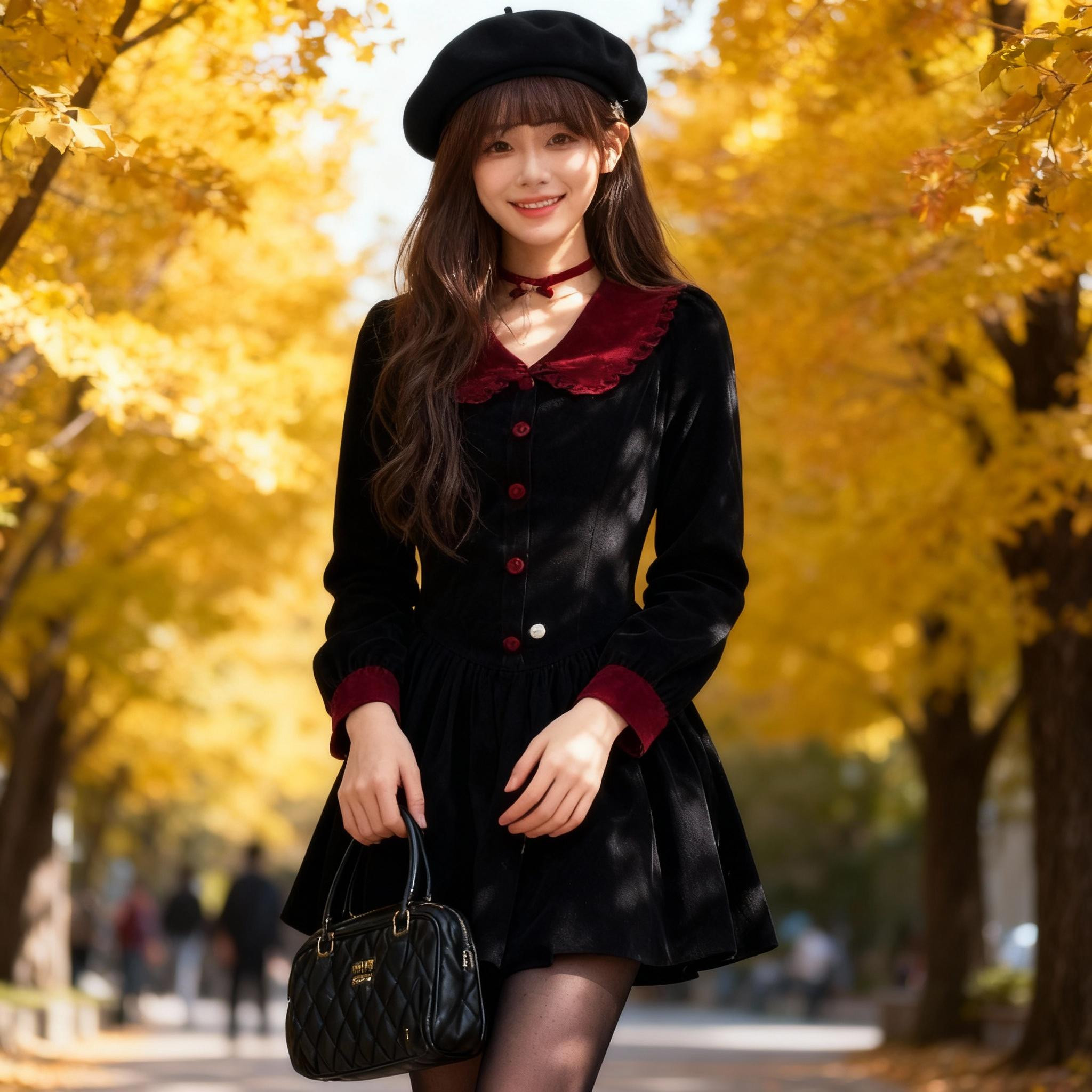 2025秋冬新款法式复古黑色丝绒连衣裙女气质拼接女装小黑裙HY0176,女装/女士精品,连衣裙,淘宝优惠券,粉丝福利购,淘宝优惠卷