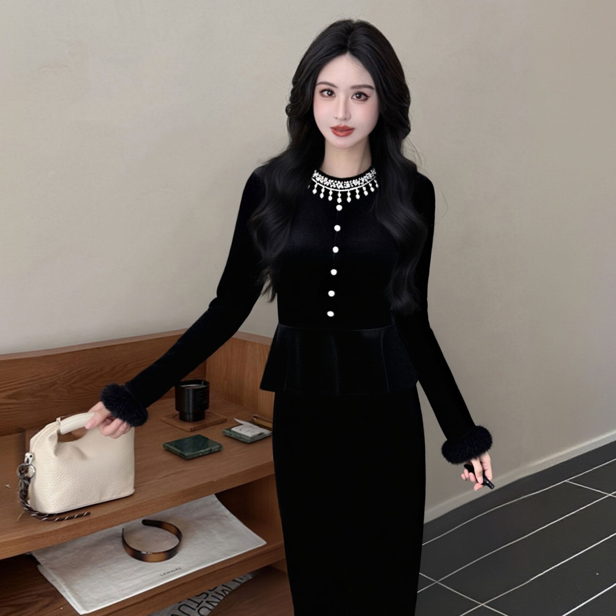 日常高级感气质优雅裙子2026春季新款收腰气质连衣裙D4523A,女装/女士精品,连衣裙,淘宝优惠券,粉丝福利购,淘宝优惠卷