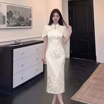 2026夏季女装新款新中式国风改良旗袍修身显瘦气质连衣裙 D8236