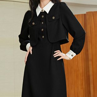 Polo领两件套裙子女7745 搭配一整套连衣裙2025长袖 秋装 新款