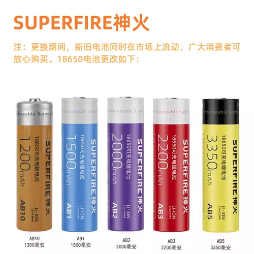 神火原装18650/26650电池充电器锂电座冲大容量多功能AB2/AC16AB5