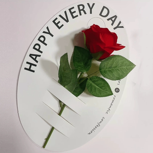 教师节情人节日插花朵白色硬卡纸盘周年庆背景板挂鲜花纸插花圆形