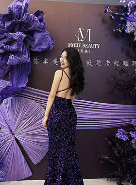 高级感黑色立体开业周年庆场景布置医美业容院签到KT板背景红包墙