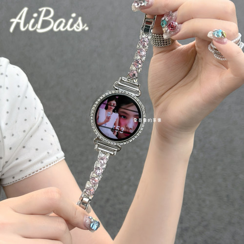 《蝴蝶结粉钻》夏季适用GT6华为gt5pro手表fit4表带gt4女watch5