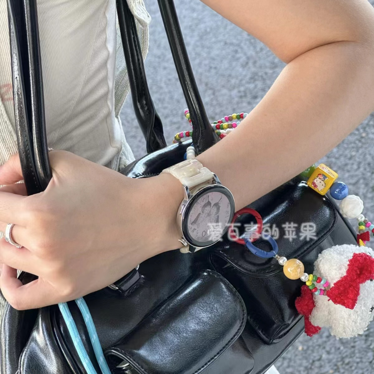 《树脂奶白》适用GT6华为gt5手表fit4表带GT4荧光镭射watch5