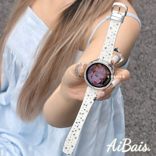 《韩女波点星星》夏季适用GT6华为gt5pro手表fit5表带gt4女watch5