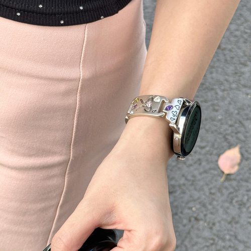 《蝴蝶结彩色》金属手镯适用gt6华为GT5手表fit4表带watch5女款41