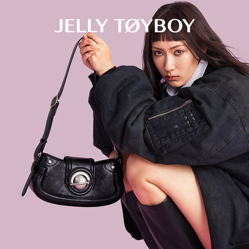 【吴谨言同款】JTB月球包.春夏女包新款时尚机车斜挎包单肩腋下包 - 封面