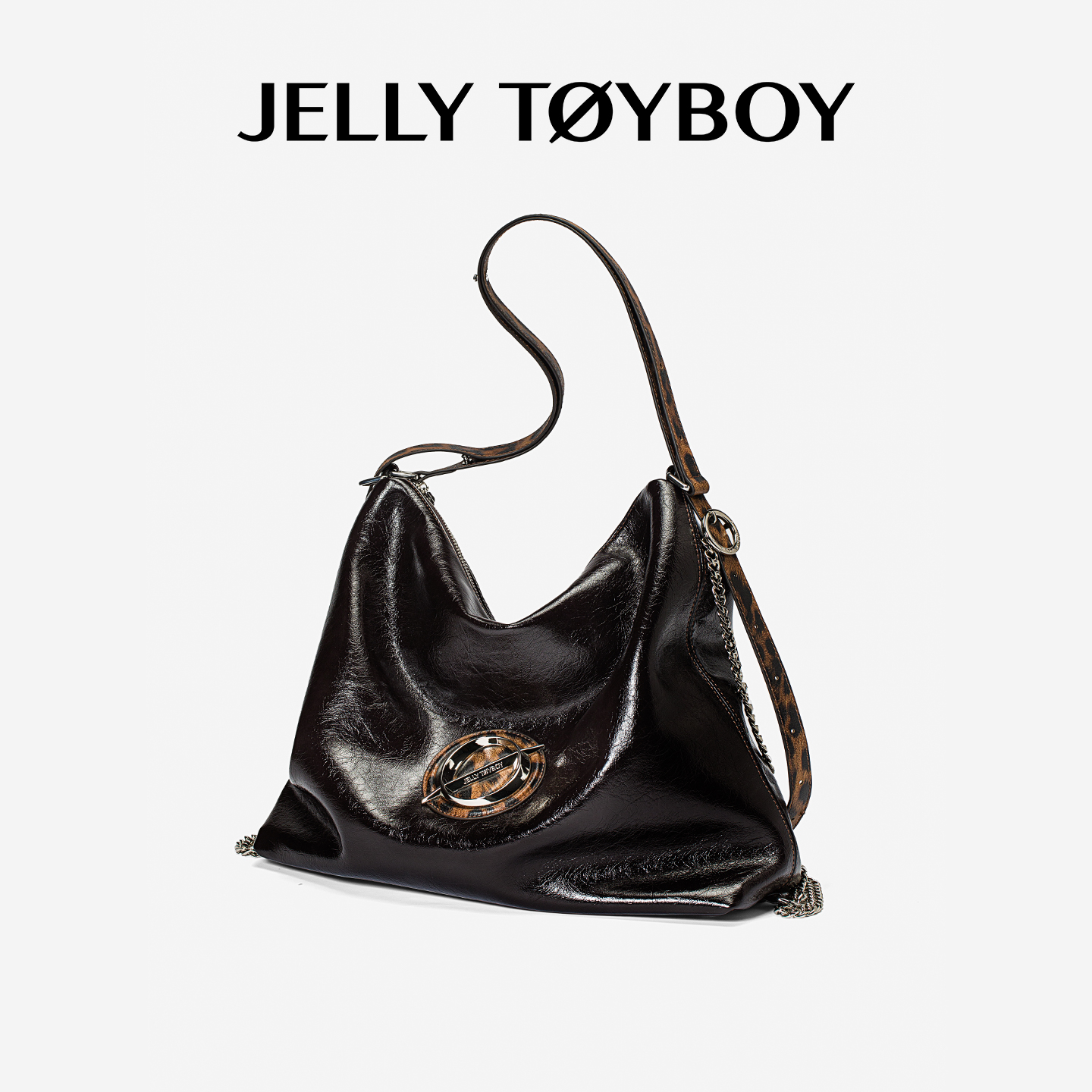 JTB漫游包.秋冬新款通勤百搭hobo包高级豹纹包大容量斜挎托特包女