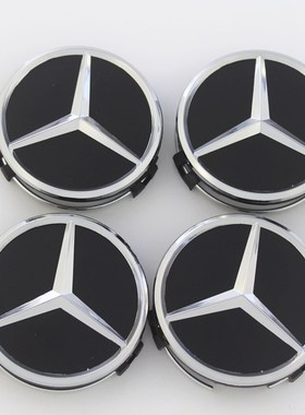适用于奔驰轮毂盖 R350S320S400GLK LE GLA E300C180B200中心标志