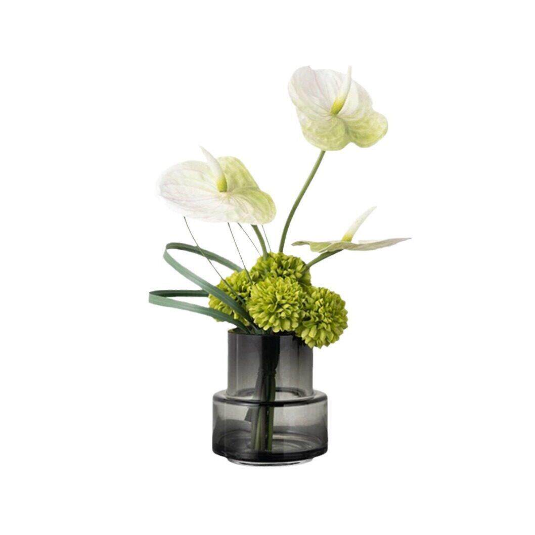 级感整体花艺现轻奢玻璃花档浴室洗手台装饰品
