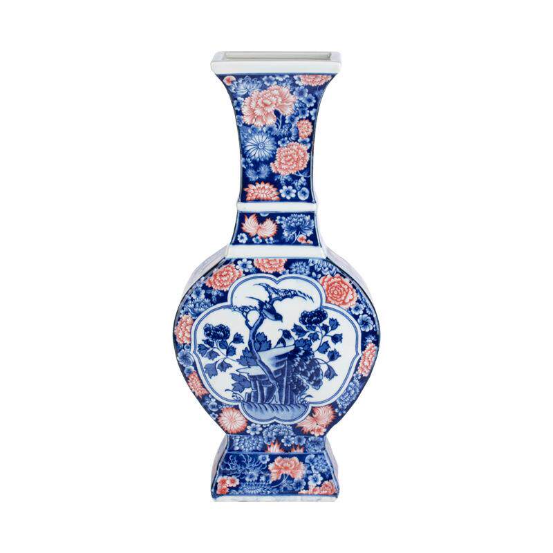 景德镇陶瓷中式青花瓷花瓶客厅橱柜装饰品摆件手绘仿古风摆设