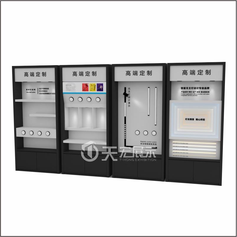 产品展示柜制作多功能门店展厅设计多层实木烤漆亚克力异形货柜台