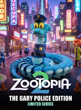 疯狂动物城2Gary盖瑞蛇一条蛇模型儿童桌面摆件玩具周边手办3d