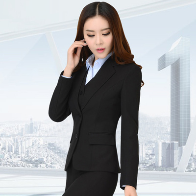 黑色时尚女士西装工作服