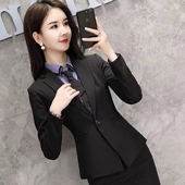 酒店工装 气质女神范高端职业装 女秋冬时尚 正装 西装 前台工作服 套装