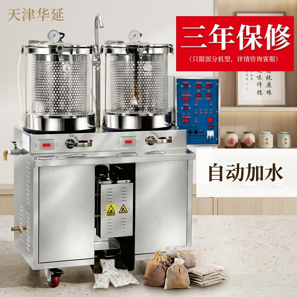 天津华延全自动双缸煎药机一体机