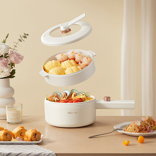 P20M5 DRG 电煮锅学生宿舍家用不粘小电锅煮面小型火锅 小熊 Bear