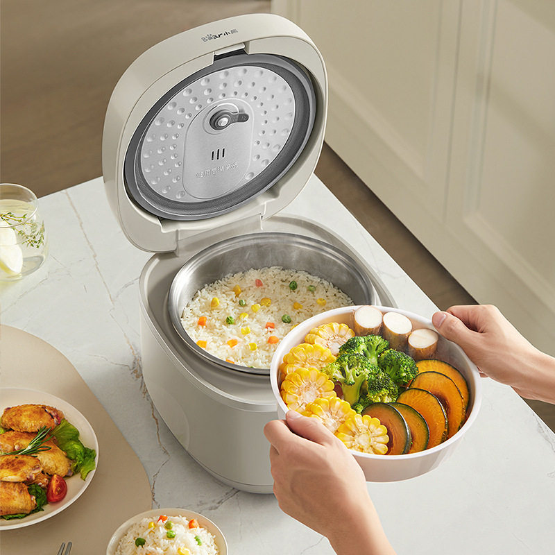 小熊电饭煲DFB-E30V5家用316L不锈钢0涂层内胆多功能电饭锅3L容量