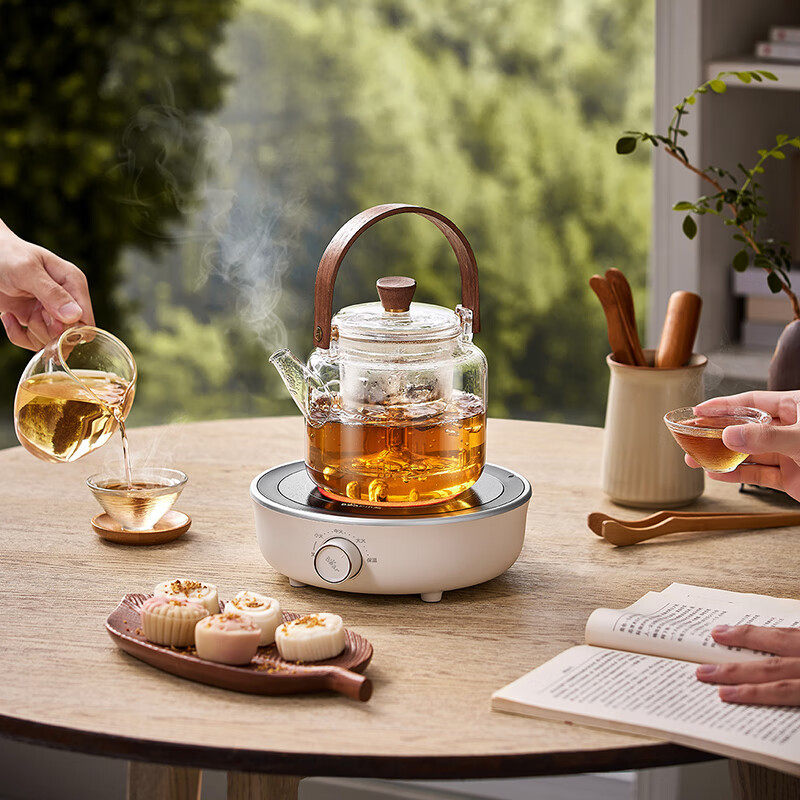 小熊煮茶器DTL-J13N3电陶炉家用小型迷你全玻璃煮茶炉办公室养生