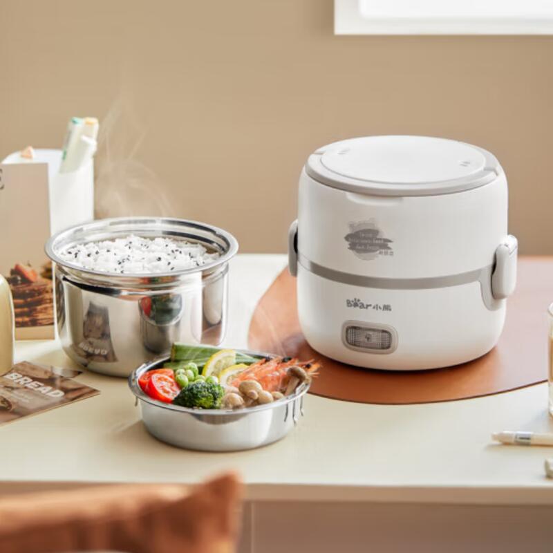 小熊电热蒸煮饭盒dfh-b14s3 加热饭盒上班族自热便当盒热饭菜