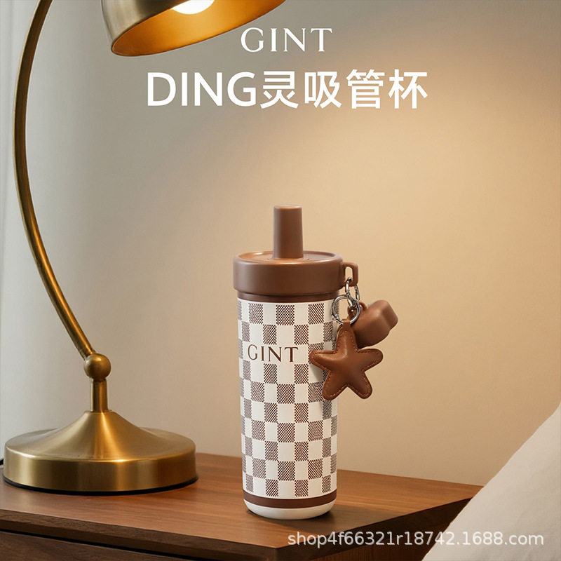 嘉特保温杯吸管杯女生高颜值2025新款大容量外出便携随行水杯子