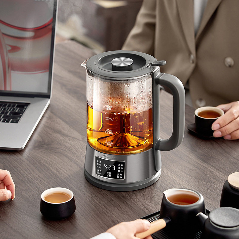 小熊煮茶器ZCQ-D12L6家用煮茶壶喷淋式全自动316泡茶壶办公室蒸汽