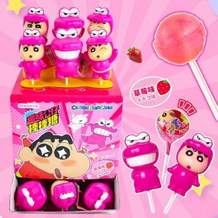 亿智蜡笔小新联名款 棒棒糖卡通儿童糖果网红趣味公仔爆儿童礼物